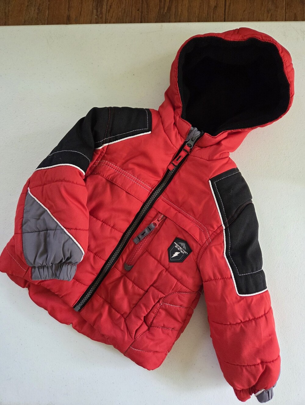 Protection System Toddler Boys Heavyweight Winter Puffer Jacket – Red/Black 2T